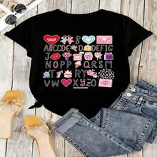 Heartfelt Teacher Appreciation Graphic T-Shirt 100% Cotton Oversized Soft Breathable Casual Crewneck Short Sleeve Top Thank You Teacher Best Teacher Teacher's Day Educator Gift Cute Teachers Educators School Staff Gift Givers - 黑色 - 查看 18