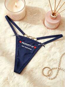 Conjunto de bragas negras cómodas personalizadas con letras para mujer, personalización de rostro, personalización de patrón, bragas personalizadas con patrón de rostro, regalo para vacaciones - azul real - Ver 3
