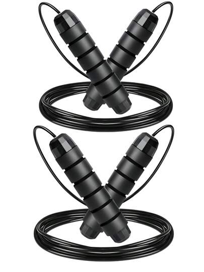 1 cuerda de saltar ajustable premium: Mecanismo de rodamientos de alta velocidad que garantiza un balanceo suave. Diseñada para quemar calorías eficazmente y hacer ejercicio cardiovascular. Adecuada para rutinas de fitness en casa, gimnasio y al aire libre. Específica para hombres y mujeres comprometidos con sus objetivos de fitness. Ideal para fitness, ejercicio en casa y para personas con un cuerpo delgado.