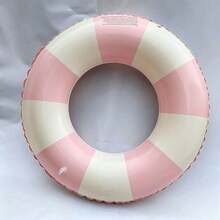 Nuevo aro de natación rosa para adultos, flotador inflable blanco y azul, adecuado para verano, playa, piscina y otras ocasiones. - Rosa - Ver 5