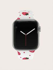 1入組草莓圖案手錶帶，適用於Apple Watch Ultra/Se/9/8/7/6/5/4/3/2/1，尺寸包括38mm、40mm、41mm、42mm、44mm、45mm、49mm - 彩色 - 查看 3