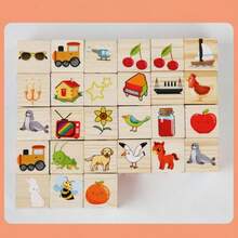 Montessori Early Education Children's Educational Word Spelling English Blocks Box Enlightenment Letter Number Cognition Word Spelling Toy - Multicolor - View 12