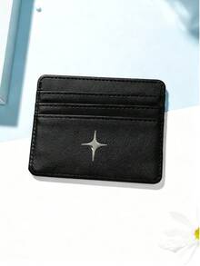 Vigour Summer Daily Bank Card And ID Card Holder With Star Decoration, PU Material Multi-Layer Design Ultra-Thin Card Wallet, Small Wallet With Coin Pocket, Women's Wallet, Lightweight And Portable, Multi-Layer Design, Suitable For Driver's License, Business Cards And Other Documents, Mini Ultra-Thin Lightweight Zipper Credit Card Cash Portable Bag, Back To School Season - Multicolor - View 6
