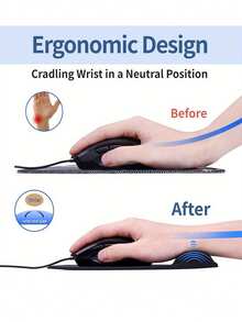 Ergonomic Wrist Support Mouse Pad, Cartoon Pattern Mouse Pad, Cat Mouse Pad, Duck Mouse Pad; EVA Material, Non-Slip Memory Foam Mouse Pad, Comfortable Wrist Support, Skin-Friendly Desk Mat; Desktop Protector, Work Gift, Suitable For Gaming, Office, Non-Slip, Office Computer, Laptop And Home, Graduation Season Souvenir, Colleague Gift, Valentine's Day, Mother's Day, Back To School Gift, Office Essential - Multicolor - View 10