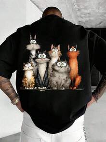 Men T-Shirts - 黑色 - 查看 3