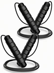 LMMAKE 1PC Premium Adjustable Jump Rope: High-Speed Ball Bearing Design For Daily Fitness Workouts, Perfect For Home, Gym And Outdoor Use. Suitable For All Fitness Enthusiasts. - Black - View 13
