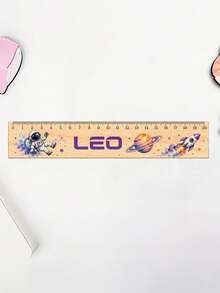 Customizable Cute Wooden Drawing Ruler, 20cm Ruler, Office And School Drawing Measurement Tool, Student And Teacher Gift, Suitable For School, Office, Back To School Season - Multicolor - View 6