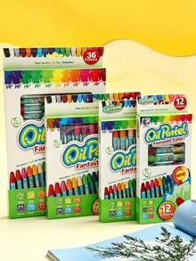36/24/12 Colors Student Oil Pastel Crayons, Rich And Vibrant Colors. Washable Design, Easily Cleaned From Stains. Suitable For Children's Daily Doodling, Creative Painting, And Various DIY Crafts, Perfect For Home And Classroom Art - Sets - View 4