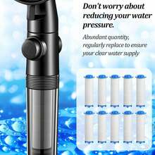 Shower Head With Pressure Filtration, 5 Adjustable Water Flow Levels, Handheld Shower Head With 10 Built-In Filter Cartridges, Suitable For Bathroom Shower, Outdoor Water Heater And RV Shower Equipment - Multicolor - View 7