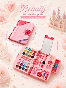 Set di giocattoli per trucco finto rosa non macchiante, giocattolo per gioco di ruolo, borsa per trucco portatile, regalo per ragazze - Multicolore - Visualizzare 9