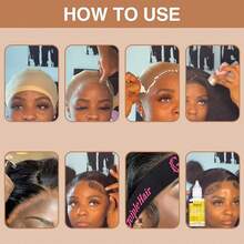 Goiple 16/17pcs Lace Tint Wig Install & Edge Perfecting Kit – Extreme Firm Hold Lace Wig Adhesive,Tint Mousse, Long-Lasting Edge Control & Wax Stick, Fast Melting Spray And Remover, Sweatproof, Curly/Wavy/Straight Hair,Wig Caps,Styling Brushe,Elastic Band - 16件中棕色 - 查看 11