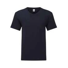 Fruit Of The Loom Mens Iconic 150 V Neck T-Shirt - Dark Navy - View 1