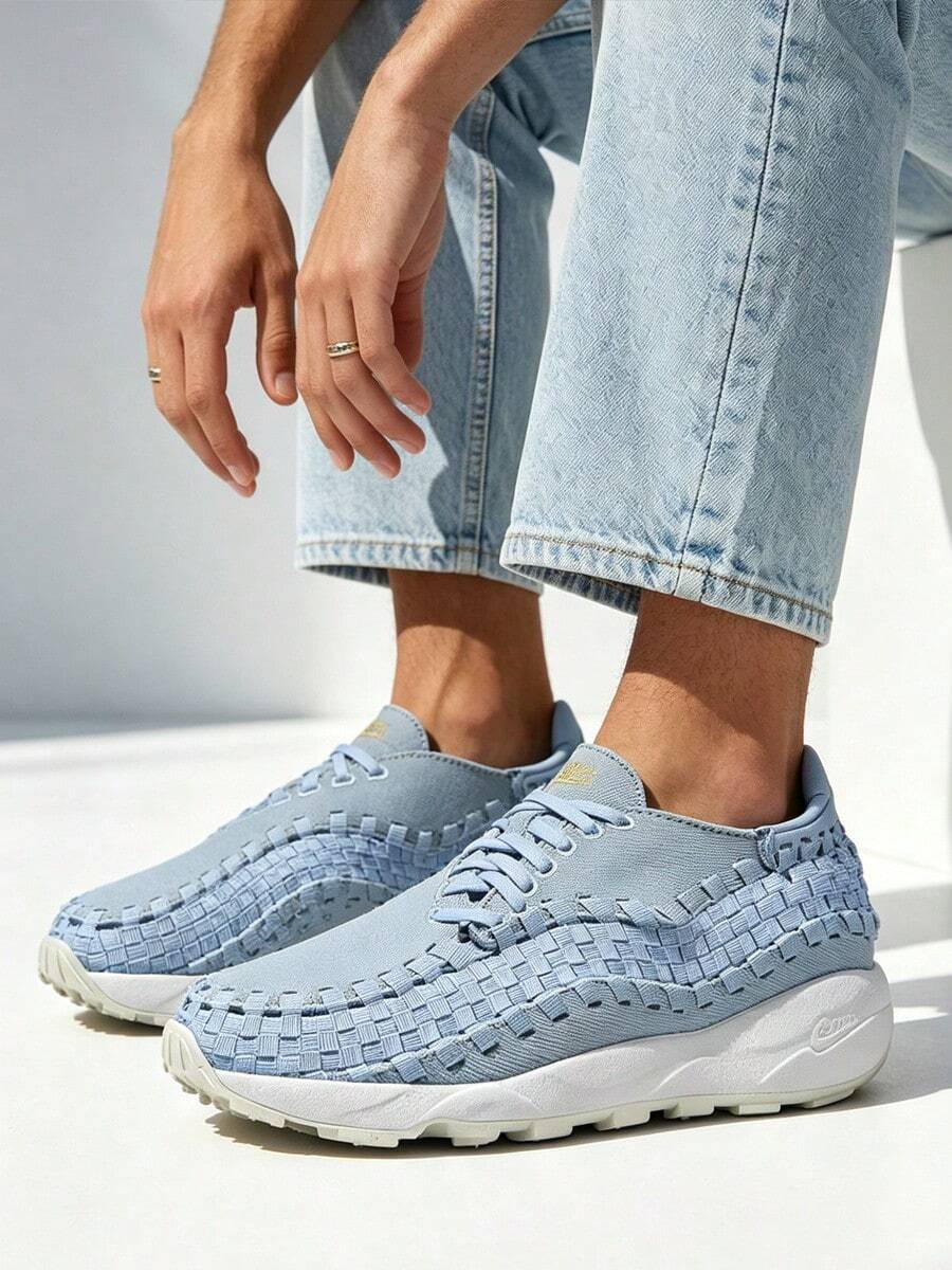 Zapatillas casuales Nike Air Footscape Woven para mujer - Cómodas, versátiles, elegantes, de caña baja, color azul. - Azul - Ver 1