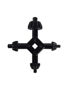 1pc Durable Zinc Alloy 4-In-1 Multi-Function Drill Wrench Key - Wrench Key For Hand Drills And Bench Drills, Compact Design 4 Sizes In 1, Small Size For Hand Drills, Large Size For Bench Drills, Essential Power Tool Accessory - Black Four-headed Key - View 9