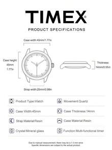 Timex 男士石英方型木質數位顯示手錶 TW2V35500 樹脂錶殼/耐刮玻璃鏡片 - 綠色 - 查看 6