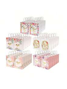 10pcs/Pack Party Gift Candy Cookie Baking Packaging Paper Bags, Hand-Held Paper Bags, Theme Party, Birthday Gift Packaging, Suitable For Various Holidays - View 4
