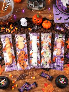 50/100入萬聖節自黏密封袋 南瓜/幽靈禮物袋 Happy Halloween 自黏包裝袋 萬聖節派對裝飾 萬聖節裝飾 不給糖就搗蛋糖果包裝袋 恐怖萬聖節裝飾 禮品包裝袋 鬼屋裝飾 派對小禮品 - 紫格幽靈 - 查看 10