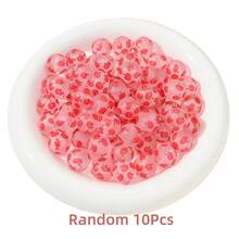10 Buah Manik-Manik Akrilik Transparan Motif Buah Buram Bentuk Persegi/Bulat, Cocok untuk Dekorasi Rumah, Pembuatan Perhiasan DIY, dan Kerajinan Tangan Kreatif Lainnya - MultiWarna - View 11