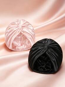 YPGVUO 1PC Satin Twist Turban Headwrap, Smooth Silky Solid Color Head Scarf, Soft Stretchy Turban Cap For Daily Wear, Hair Protection & Prayer Occasions - Multicolor - View 5