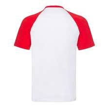Fruit Of The Loom Unisex Adult Contrast Baseball T-Shirt - White/Red - View 2