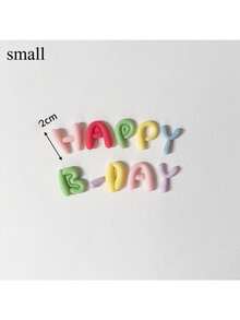 Ins馬卡龍色系柔軟矽膠生日字母蛋糕插牌，可愛多彩字母蛋糕裝飾插片，馬卡龍多色英文字母，嬰兒30天/100天/1歲生日蛋糕裝飾 - 彩色 - 查看 9