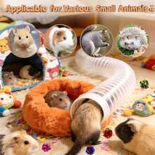 7pcs Set (1 Retractable Hamster Tunnel Toy And 6 Random Color Balls), Lightweight And Foldable, Suitable For Small Pets, Interactive Hide And Seek Game, Spring Gift, Battery Not Included. - 1pc Grass Flavor - View 6