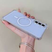 磁吸充電手機殼 適用於 Galaxy A57 A37 A17 A07 A56 A36 A26 A16 A06 A15 A35 A55 S25 FE S26 Ultra S25 Ultra 透明壓克力薄型保護殼 - 無色 - 查看 8