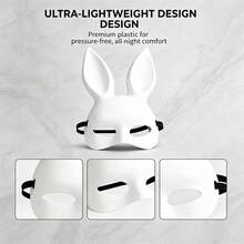Sexy Rabbit Mask, Cute Rabbit Costume Mask, Black And White Colors Available, Suitable For Men And Women, Essential For Halloween Or Carnival Costumes - Multicolor - View 6