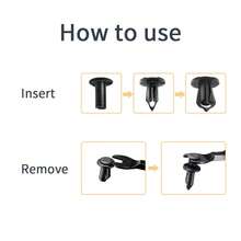 100pcs 8mm Car Plastic Rivets Push-Type Nylon Bumper Fender Clips Expansion Fasteners For Auto Body Repair - A - View 3
