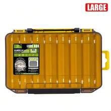 1PC Double-Sided Fishing Tackle Box, Lure Storage Box With 14 Compartments - Waterproof Durable PP Material, Perfect For Storing Baits, Hooks And Accessories - All Season Use | Divided Storage | Secure Latch - Fishing Tackle Box - View 6