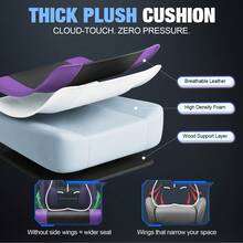 Gaming Chair For Adults Computer Chairs With Footrest Headrest And Lumbar Support Ergonomic Height Adjustable Reclining PC Chair - Purple - View 7