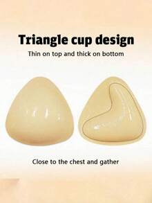 1 Pair Double-Sided Adhesive Breast Lift Pads, Breathable Silicone Triangle Breast Pads, Strong Lift, Reusable, Suitable For Bandeau Bras, Bikini Bras, Swimsuit Bras And Sports Bras, Comfortable And Invisible, Create Natural Breast Shape - Multicolor - View 6