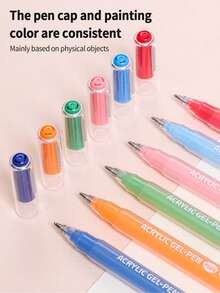 Languo 144/90/72/54/36/6 Colors Acrylic Paint Pen Set, 1.0mm Precision Color High Capacity Ink, Suitable For Line Drawing, Coloring, Outlining And Color Mixing, Applicable To Glass, Ceramics, Plastic, Wood, Stone, Fabric, Paper, Etc., Excellent Color Coverage Effect, Ideal Gift Choice, 2026 Art Supplies Stationery Essential - Sets - View 10