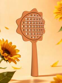 1 pezzo Spazzola per capelli con design a girasole traforato con manico, spazzola districante per capelli per donne, asciugatura e styling rapido dei capelli, capelli voluminosi con cima alta, per capelli bagnati/asciutti/lisci/sottili, cura dei capelli, strumento per acconciatura, ritorno a scuola, stagione festiva - Multicolore - Visualizzare 15