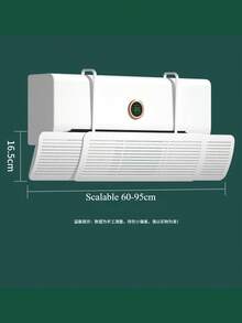 1 Set No-Drill Air Conditioner Deflector, Prevents Direct Blow. Universal Model, Suitable For All Models. Wall-Mounted Air Guide Cover, Adjustable Airflow Control Panel. - One Size Fits All - View 7