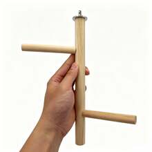 熱銷松木三爪鳥棲架階梯鞦韆 鸚鵡旋轉棲木鳥玩具 實木攀爬寵物枝條 - 多功能組合 - 查看 7