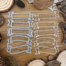 1pc New Text Label Background Metal Cutting Die DIY Scrapbook Photo Album Welcome Card Home Decor Holiday Greeting Handle Handmade - Label - View 7