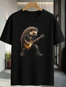 T-shirts i stora storlekar för män - Svart - Visa 2