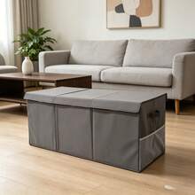 3-Grid Extra-Large Children's Toy Box, Storage Box, Foldable And Sturdy Storage And Organizing Box With Mesh Pockets, Size 40 Inches *14 Inches *16 Inches, Storage Basket, Grey/Pink/Purple, Holiday Gift, Suitable For 16 Scenarios - 查看 6