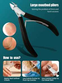 Nail Clipper, 3/4 Jaw Ultra Sharp Nail Tip Pliers, Professional Nail Trimming Tool, Non-Slip Silicone Handle Nail Clipper, For Nail Care Manicure Nails - Multicolor - View 13