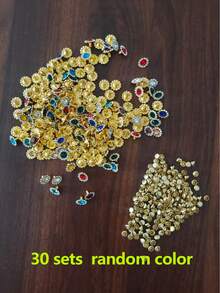 30/100 Sets 11mm Rhinestone Rivets, Including Colorful Sunflower Rivets, Suitable For Handmade Repair, Decorative Beading And Jewelry Making - C - View 14