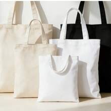 Tas Tote Kanvas Polos, Tas Polos Sublimasi DIY, Cocok untuk Kerajinan Lukis, Tas Belanja dan Hadiah Serbaguna - MultiWarna - View 8