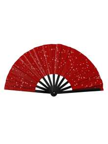 Customized Photo Print Handheld Fan - Personalized Glitter Bamboo Folding Fan. Fun Accessory For Birthday And Bachelorette Parties - Multicolor - View 15