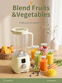 GENAI Portable Blender,Rechargeable Juicer Cup With 10-Blade Cutter, 2-Speed Cordless Smoothie Maker, Self-Cleaning Mini Blender With Type-C Charging For Fruit Juice, Shakes And Travel - Multicolor - View 8