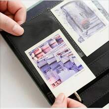 100 Pockets Dear Moment Linen Photo Album Photocard Binder Album For 2 X 3 Inch Mini Name Card Baby Kid Album - A - View 6