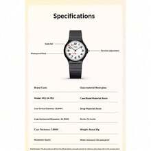 Casio Minimal Number Dial Waterproof Quartz Watch, Soft Resin Strap Casual Daily Unisex Wrist Watch For Student Office Wear MQ-24-7B2 - one-size - View 11