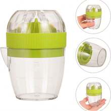Small Manual Juicer, Multiple Color Options, Citrus Juicer With Built-In Strainer, Portable Plastic Fruit Juicer, Suitable For Lemon, Orange And Lime, 3.15 Inch Compact Kitchen Tool, Kitchen Outdoor - Multicolor - View 5