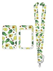 1pc Cute Style Fruit Kiwi, Avocado, Watermelon, Strawberry Pattern Long Lanyard ID Card Holder Set, Suitable For Doctors, Nurses, Students, Teachers, Exhibition Staff ID Badge Lanyard, Can Be Used As Exhibition, Gift, Keychain Or Daily Use - Multicolor - View 7