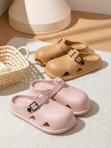 Women's Vintage Closed-Toe Sandals, Summer EVA Soft Sole Comfortable Daily Outdoor Casual Non-Slip 2-In-1 Slip-On Clogs - Pink - View 1