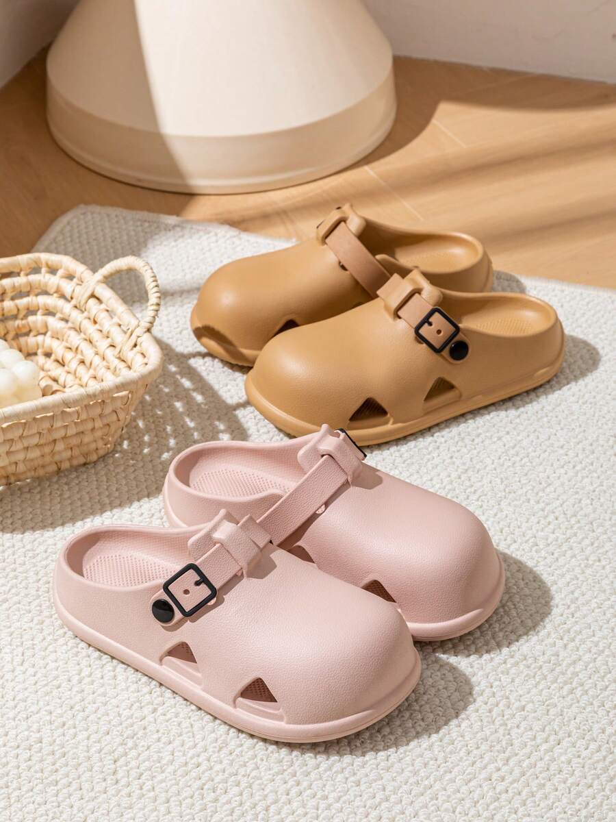 Women's Vintage Closed-Toe Sandals, Summer EVA Soft Sole Comfortable Daily Outdoor Casual Non-Slip 2-In-1 Slip-On Clogs - Pink - View 1